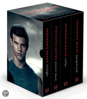 Twilight saga - luxe cadeau box met daarin de boeken: Twilight - Nieuwe Maan - Eclips - Morgenrood - Stephenie Meyer